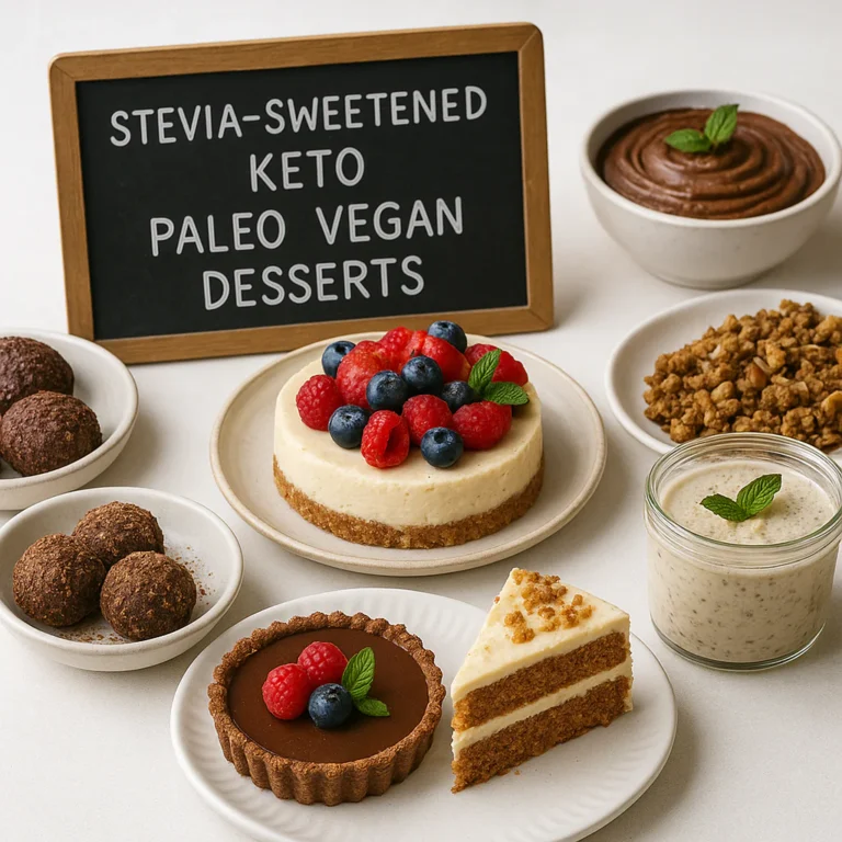 Featured image for 24 Stevia-Sweetened Keto Paleo Plant-Based Desserts